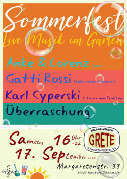 Grete Sommerfest am 17.09.22